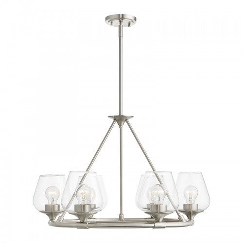 6 Light Brushed Nickel Chandelier Chandelier Livex