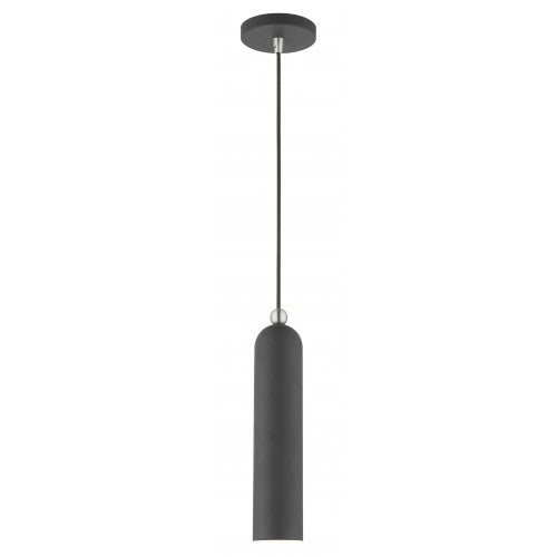 1 Light Scandinavian Gray Pendant Pendant Livex