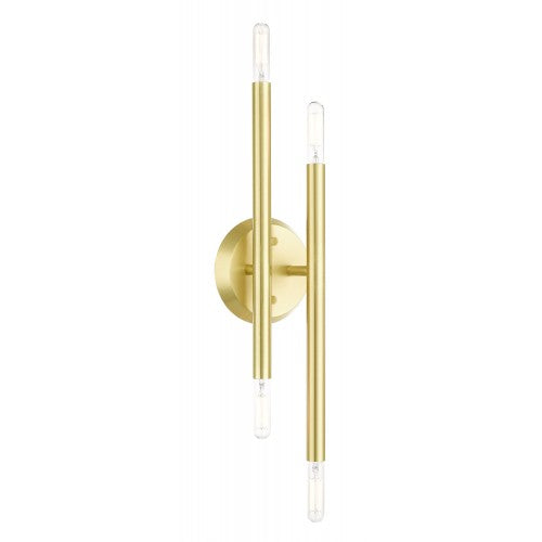 4 Light Satin Brass ADA Wall Sconce Wall Sconce Livex