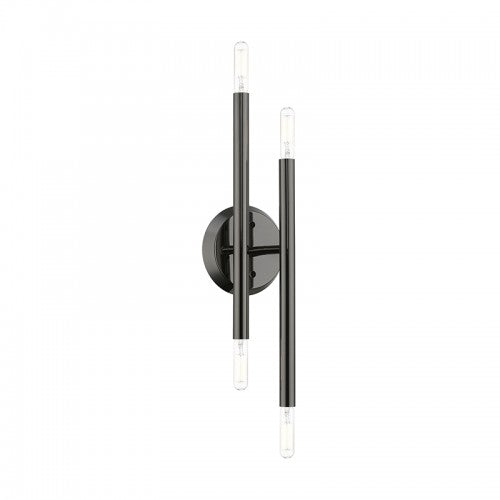 4 Light Black Chrome ADA Sconce Wall Sconce Livex