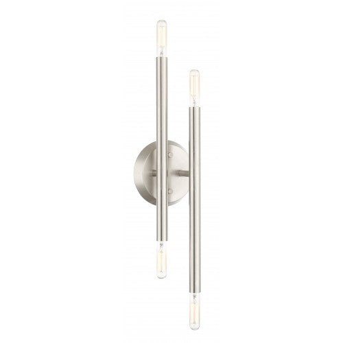 4 Light Brushed Nickel ADA Wall Sconce Wall Sconce Livex