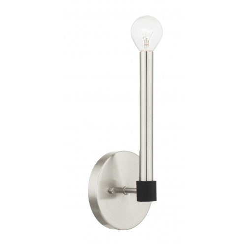 1 Light Brushed Nickel Wall Sconce Wall Sconce Livex