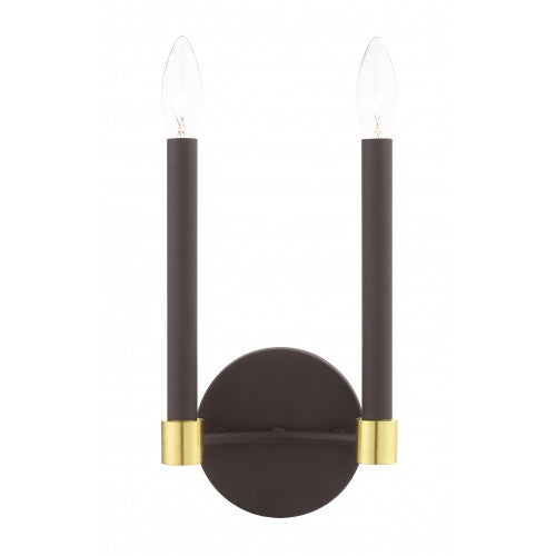 2 Light Bronze Wall Sconce Wall Sconce Livex