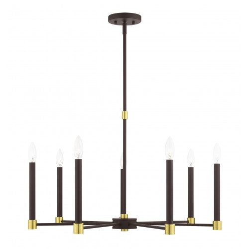 7 Light Bronze Chandelier Chandelier Livex