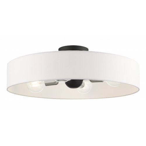 4 Light Black Semi Flush Mount Semi Flush Livex