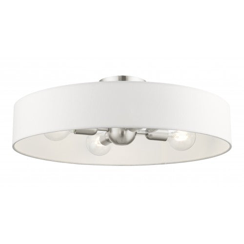 4 Light Brushed Nickel Semi Flush Mount Semi Flush Livex