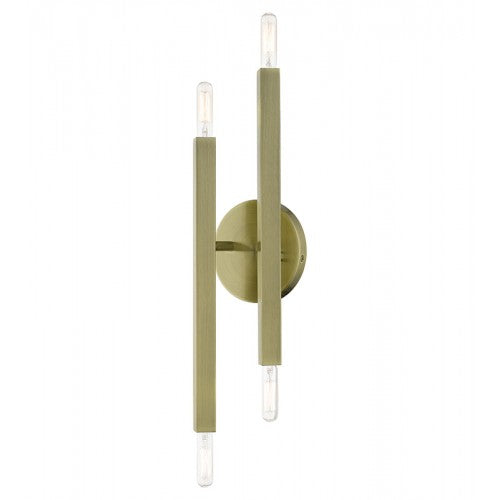 4 Light Antique Brass ADA Sconce Wall Sconce Livex