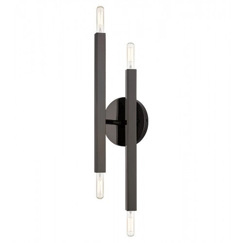 4 Light Black Chrome ADA Sconce Wall Sconce Livex