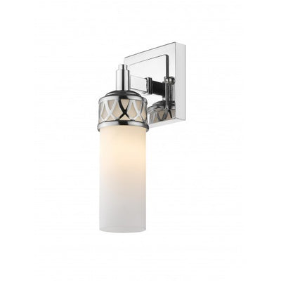 1 Light Polished Chrome Bath Wall Sconce Livex