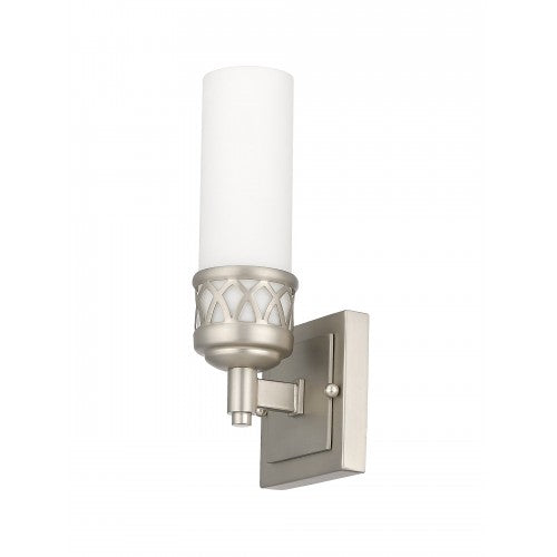 1 Light Brushed Nickel Bath Wall Sconce Livex
