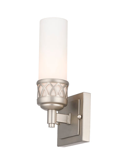 1 Light Brushed Nickel Bath Wall Sconce Livex