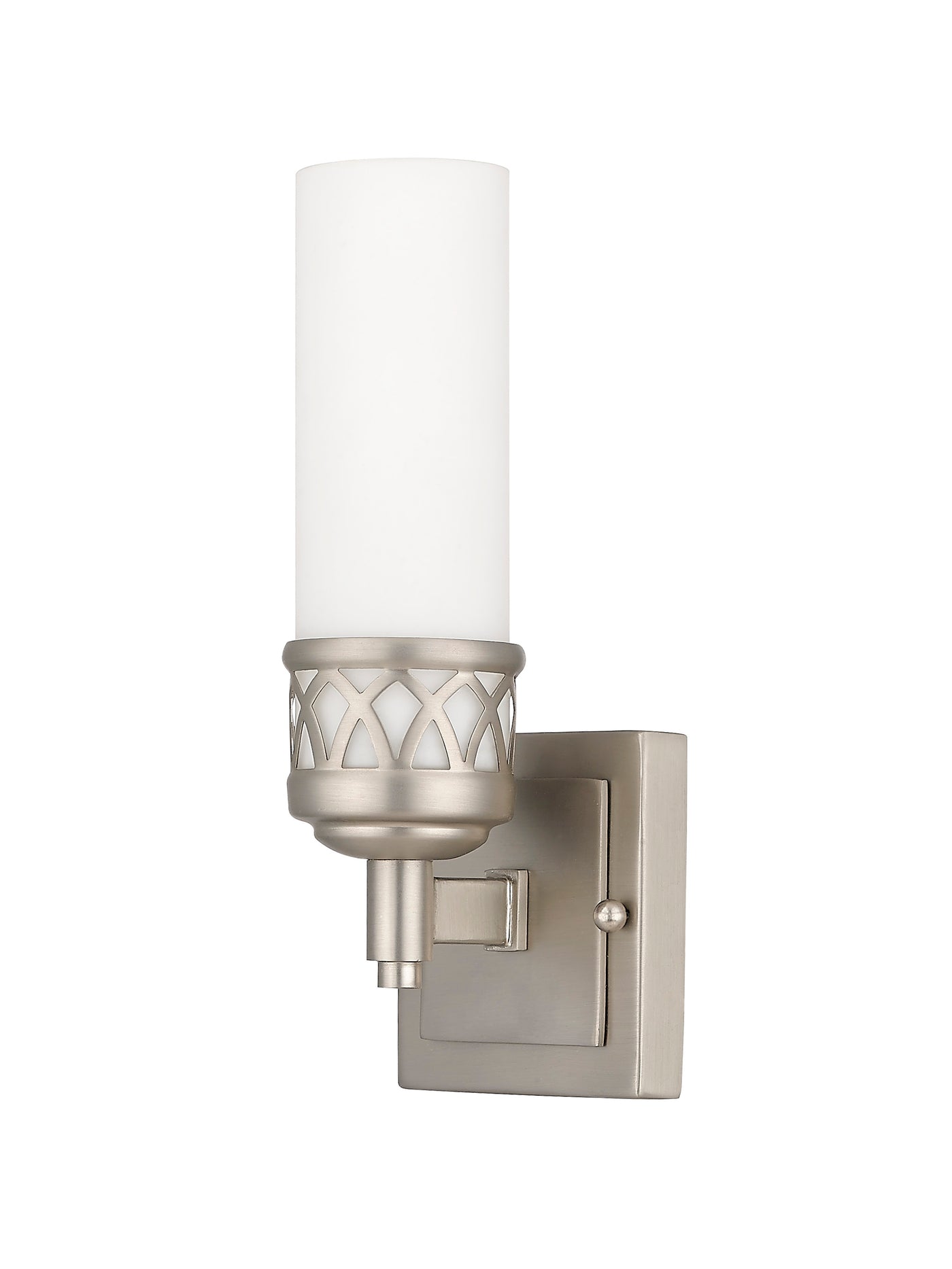 1 Light Brushed Nickel Bath Wall Sconce Livex