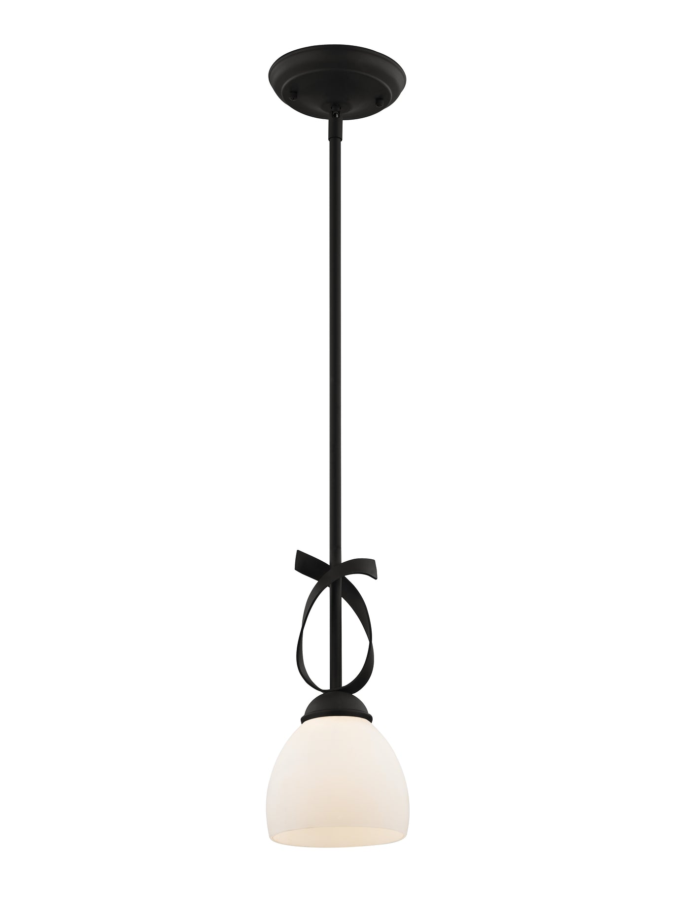 1 Light Black Single Pendant Pendant Livex