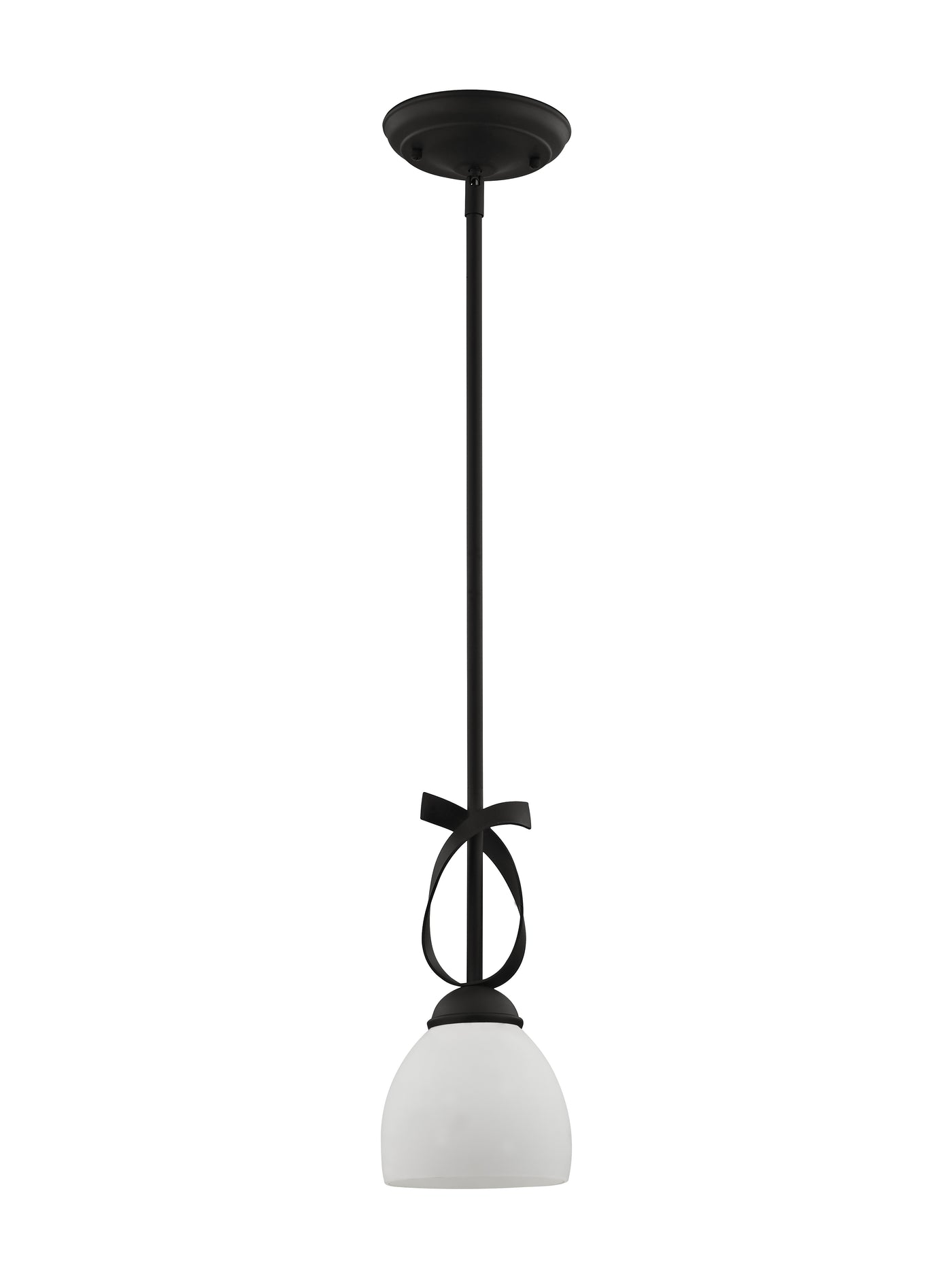 1 Light Black Single Pendant Pendant Livex