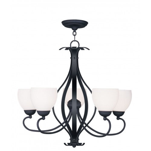 5 Light Black Chandelier Chandelier Livex