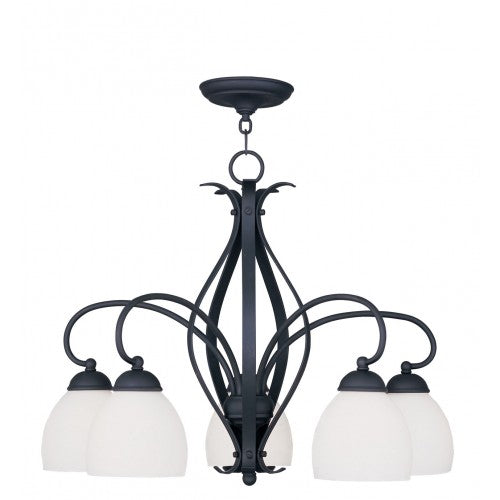 5 Light Black Chandelier Chandelier Livex