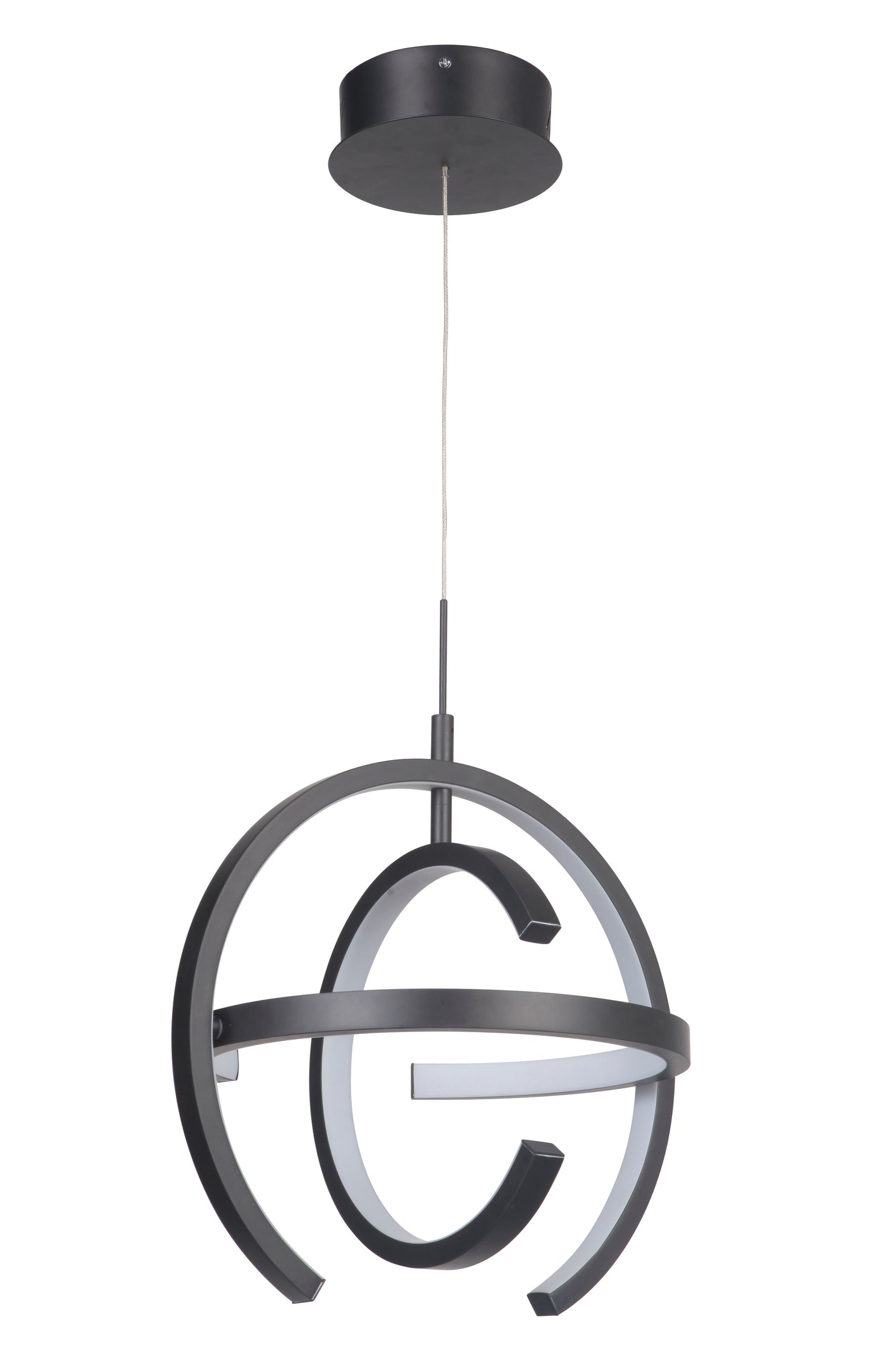 Dolby 1 Light LED Pendant in Matte Black Pendant Craftmade