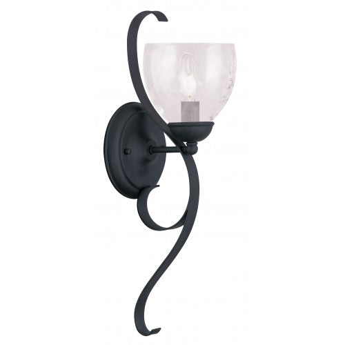 1 Light Black Wall Sconce Wall Sconce Livex