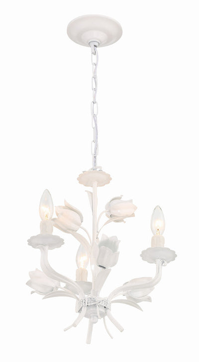 Southport 3 Light Wet White Mini Chandelier Chandelier Crystorama