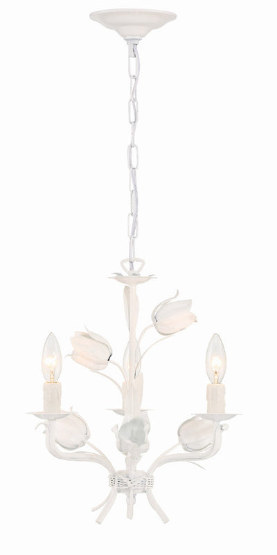 Southport 3 Light Wet White Mini Chandelier Chandelier Crystorama