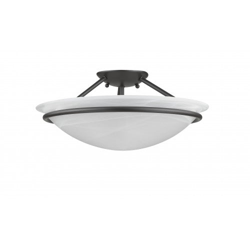 3 Light Bronze Ceiling Mount Semi Flush Livex