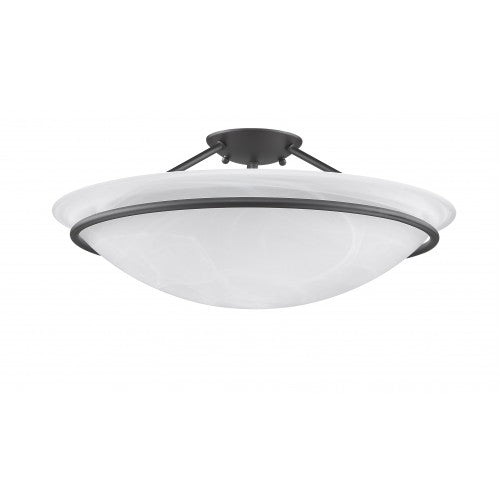 3 Light Bronze Ceiling Mount Semi Flush Livex