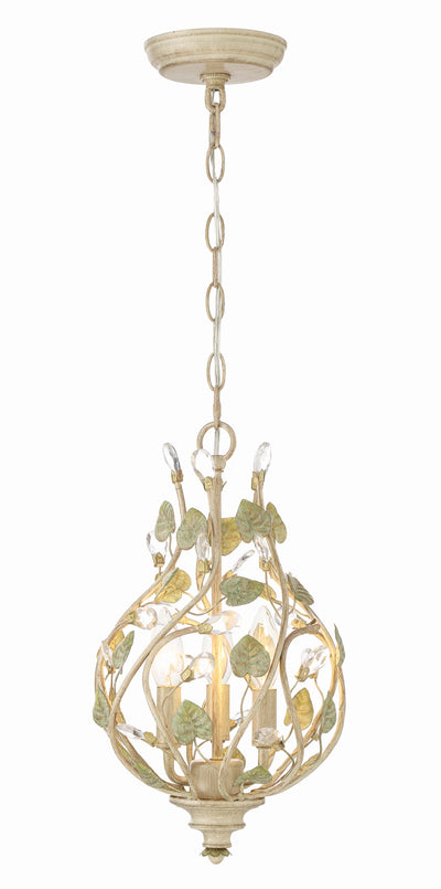 Josie 3 Light Champagne Green Tea Mini Chandelier Chandelier Crystorama