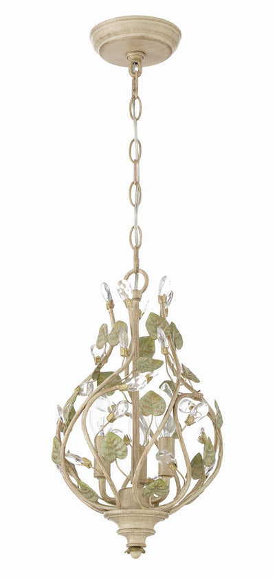 Josie 3 Light Champagne Green Tea Mini Chandelier Chandelier Crystorama