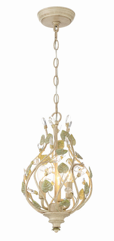 Josie 3 Light Champagne Green Tea Mini Chandelier Chandelier Crystorama