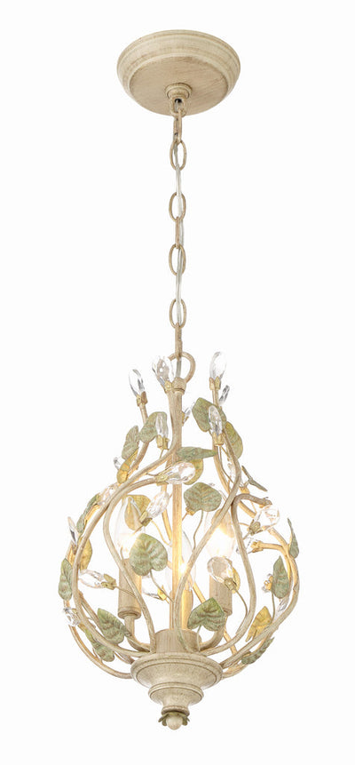 Josie 3 Light Champagne Green Tea Mini Chandelier Chandelier Crystorama