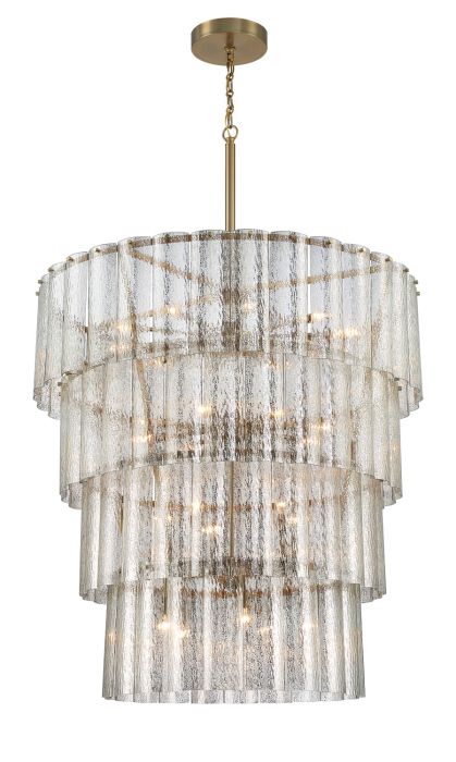 Museo 28 Light Chandelier in Satin Brass Chandelier Craftmade