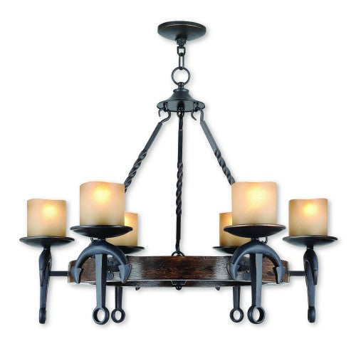 6 Light Olde Bronze Chandelier Chandelier Livex