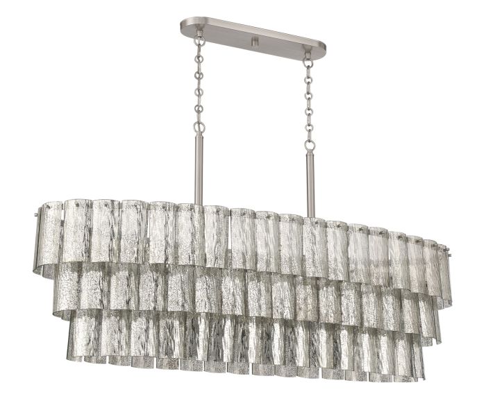 Museo 7 Light Island in Brushed Polished Nickel Linear Craftmade