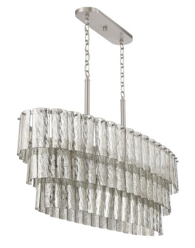 Museo 7 Light Island in Brushed Polished Nickel Linear Craftmade