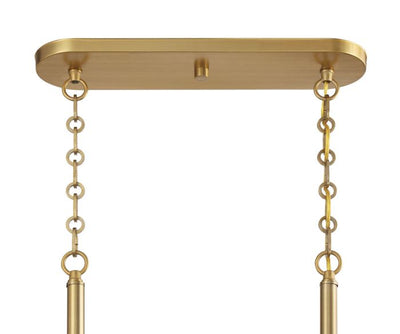 Museo 7 Light Island in Satin Brass Linear Craftmade