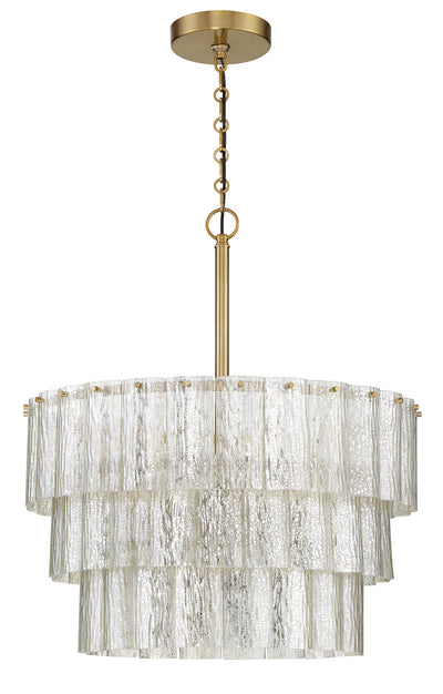 Museo 9 Light Pendant in Satin Brass Pendant Craftmade