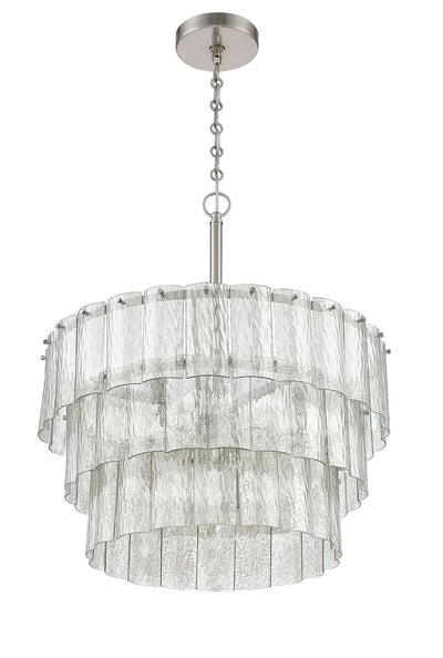 Museo 9 Light Pendant in Brushed Polished Nickel Pendant Craftmade