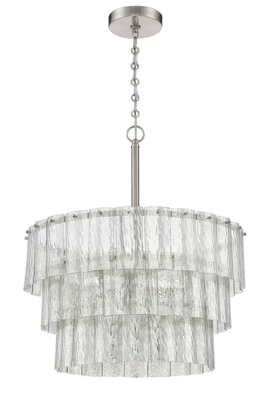 Museo 9 Light Pendant in Brushed Polished Nickel Pendant Craftmade