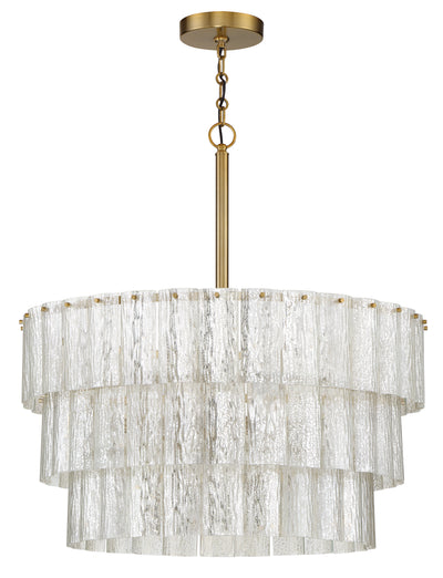 Museo 9 Light Pendant in Satin Brass Pendant Craftmade