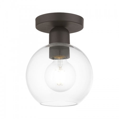 1 Light Bronze Sphere Semi-Flush Semi Flush Livex