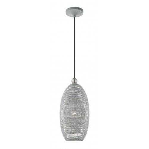 1 Light Nordic Gray Pendant Pendant Livex