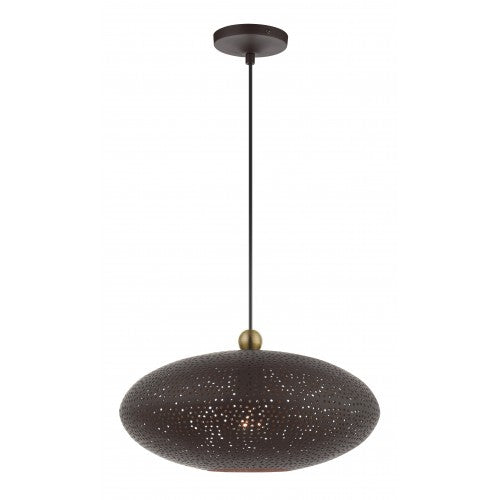 1 Light Bronze Penda Pendant Livex