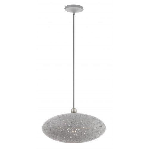 1 Light Nordic Gray Pendant Pendant Livex