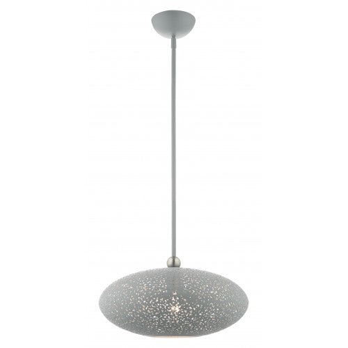 1 Light Nordic Gray Pendant Pendant Livex