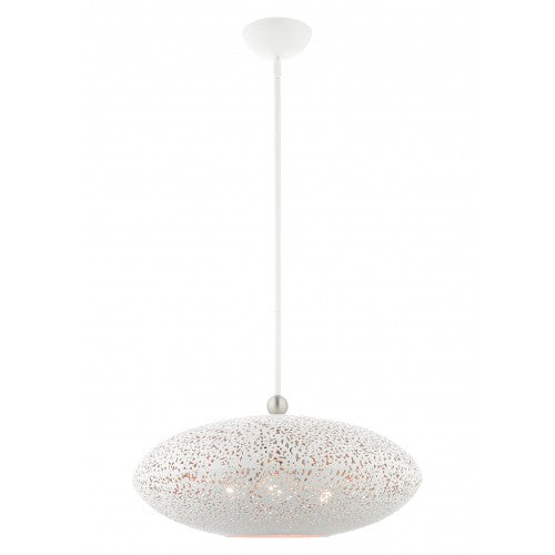 3 Light White Pendant Pendant Livex