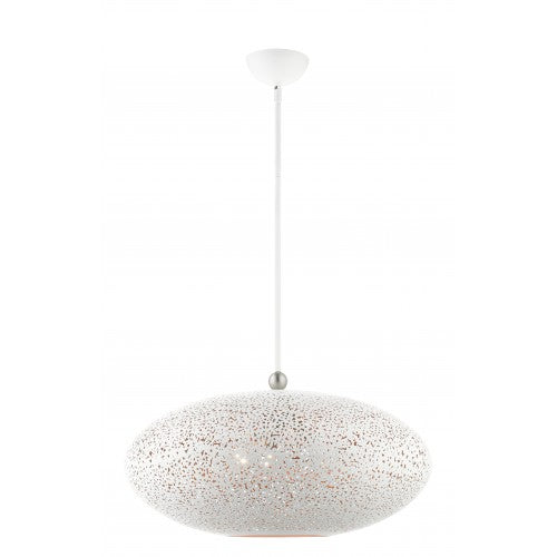 3 Light White Pendant Pendant Livex