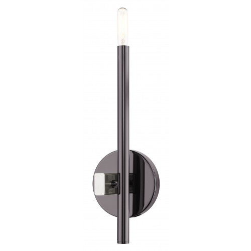 1 Light Black Chrome ADA Single Sconce Wall Sconce Livex