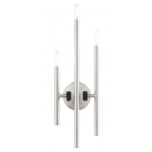 3 Light Brushed Nickel ADA Triple Sconce Wall Sconce Livex