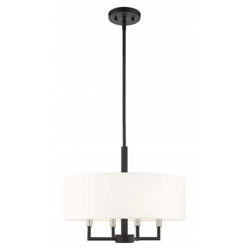 4 Light Black Pendant Chandelier Chandelier Livex