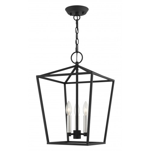 3 Light Black Convertible Lantern Lantern Livex